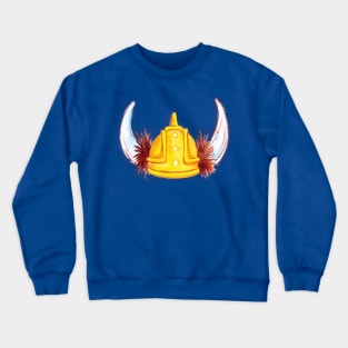 Viking helmet in watercolor style Crewneck Sweatshirt